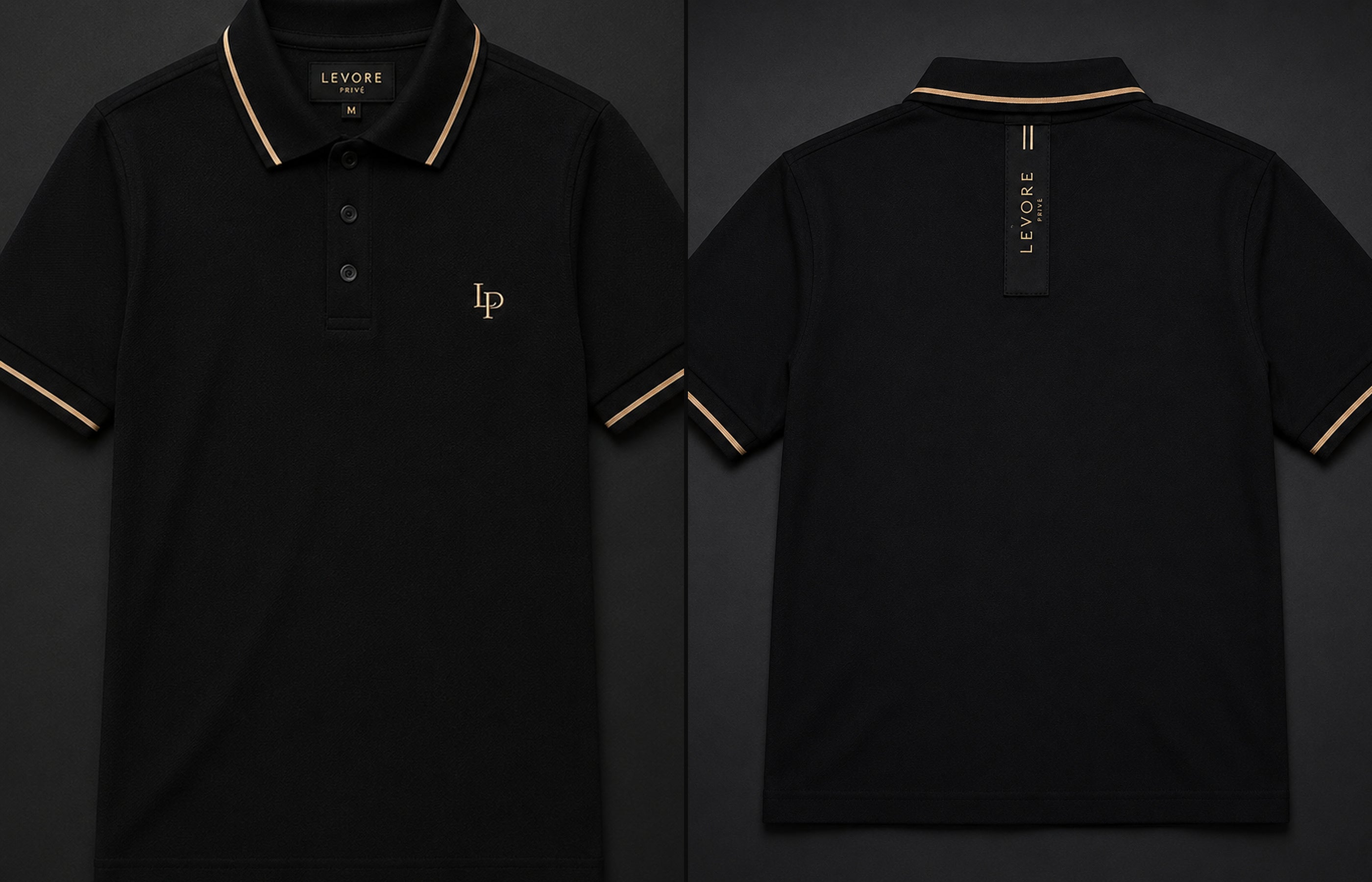 LEVORE PRIVÉ Signature Polo Vorder- und Rückseite