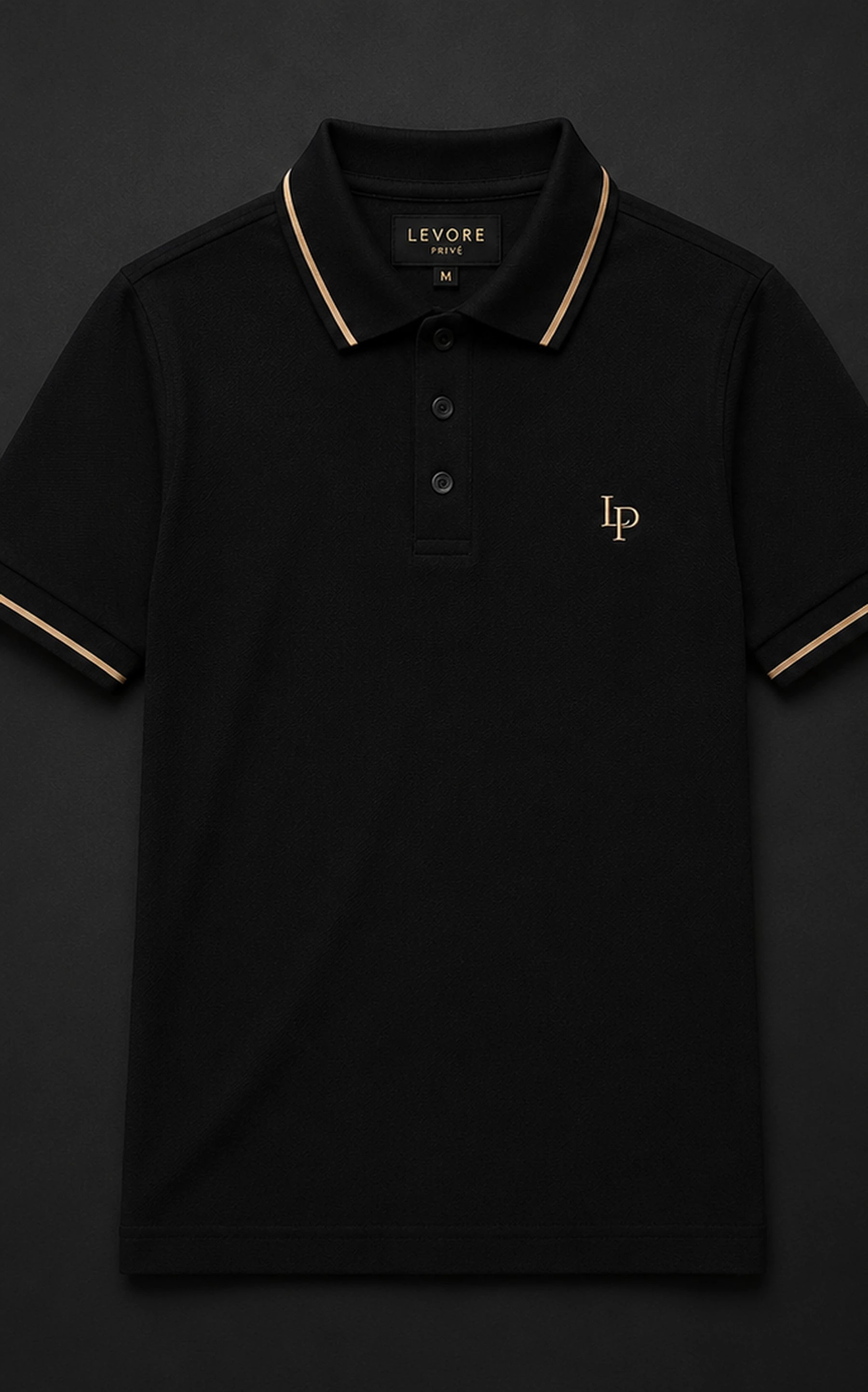 LEVORE PRIVÉ schwarzes Signature Polo