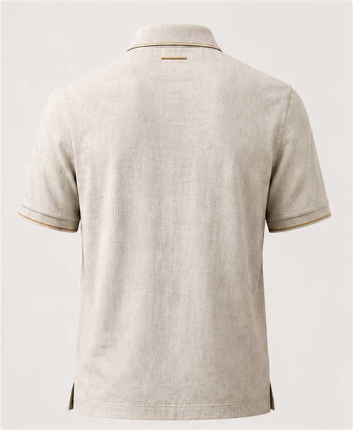 LEVORE PRIVÉ weißes Signature Polo Rückseite